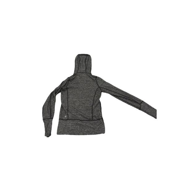 Lululemon Stride Jacket 4 Gray Purple Hooded Full Zip High Collar Thumb Holes - Picture 4 of 6